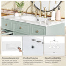 Bathroom Vanity With Ceramic Sink, Soft Close Doors, Adjustable Shelves by HouseOfZazla
