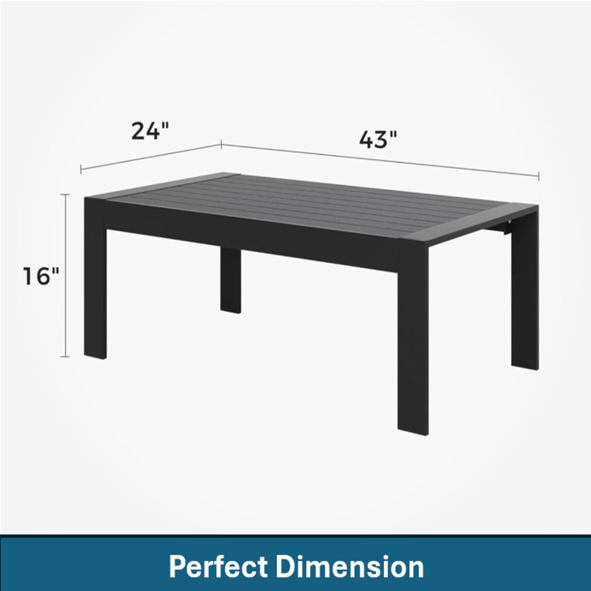 Modern Rectangle Outdoor Coffee Table, photo 7 of 12