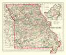 Vintage Map of Missouri 1875