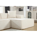 Walker Edison | Minimalist Terry Modular Couch with Right L-shaped Sectional