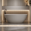 69'' Freestanding Bathtub Resin Stone Soaking Bathtub
