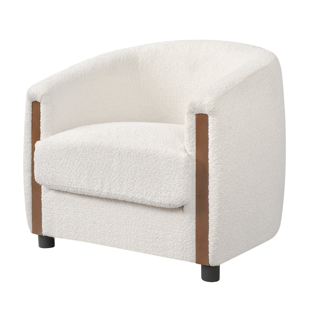 31.8" Modern Curved Barrel Accent Chair, photo 3 of 10