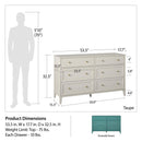 Monticello - 6 Drawer Dresser - Green