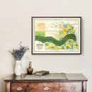 Vintage Union Pacific Railroad Land Grant Map of Nebraska 1884