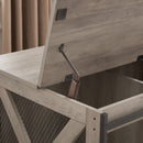 Farmhouse Dog Cage Crate Furniture with Sliding Barn Door