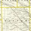 Vintage Railroad Map of Nebraska 1888