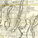 Vintage Railroad Map of Nebraska 1884