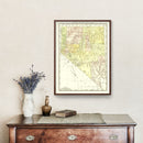 Vintage Map of Nevada 1902
