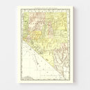 Vintage Map of Nevada 1902