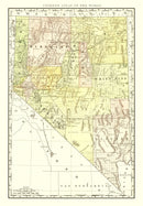 Vintage Map of Nevada 1902