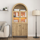 Modern Tech Inspired Dome Cabinet With LED Lighting by Unique Piece Furniture