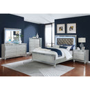 Arabesque - 6 Drawer Dresser With Mirror - Silver by HouseOfZazla