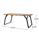 Zora Dining Table Industrial & Iron Table - Black by HouseOfZazla