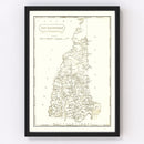 Vintage Map of New Hampshire 1804