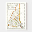 Vintage Map of New Hampshire 1814