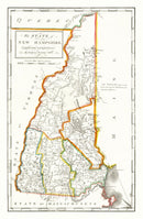 Vintage Map of New Hampshire 1814
