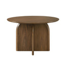 Delmon - Round Dining Table - Dark Walnut