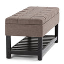 Saxon - Upholstered Transitional Storage Ottoman Bench by Unique Piece Furniture