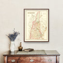 Vintage Map of New Hampshire 1858
