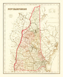 Vintage Map of New Hampshire 1858