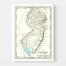 Vintage Map of New Jersey 1814