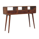 Triple Curved Console Table - Brown by Unique Piece Furniture