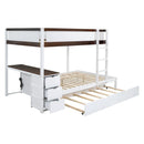 Bunk Bed With Twin Size Trundle, Storage And Desk by Unique Piece Furniture