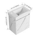 Modern Bathroom Vanity With Ceramic Basin, Wall Mounted Floating Sink Combo, Storage Cabinet by HouseOfZazla