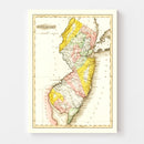 Vintage Map of New Jersey 1823