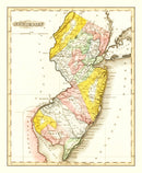 Vintage Map of New Jersey 1823