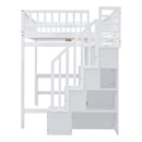 Loft Bed With Bookshelf, Drawers, Desk, And Wardrobe by HouseOfZazla