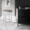 360° Swivel Wooden Barstools With Upholstered Seat, Counter Height (Set of 2)