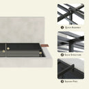 AirFrame King Bed Frame with Adjustable Sliding Side Table by HouseOfZazla