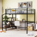 Loft Bed With Desk And Lateral Storage Ladder by Unique Piece Furniture