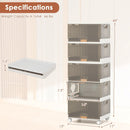 3/4/5/6-Cube Stackable Storage Bins with Detachable Wheels by LJGDeals