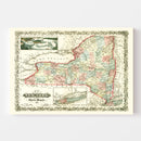 Vintage Map of New York 1854