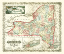 Vintage Map of New York 1854