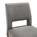 Accent Chairs Set of 2, Velvet Chairs with Solid Woood, Upholstered Dining Chairs for Living Room, Kitchen, Bedroom, Beauty Room,Dining room- Grey