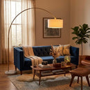 Ambient - Arch Floor Lamp With Large Shade - Gold / White by HouseOfZazla