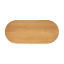 Jesse - Single Drawer Fluted Oval Console Desk - Honey Brown by HouseOfZazla