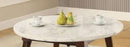Gasha - Coffee Table - White Marble / Walnut by Unique Piece Furniture