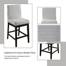 Edwyn - Counter Height Chair (Set of 2) - Gray Linen & Espresso