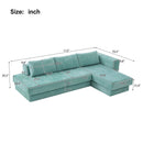 L-Shaped Modular Sofa With Double Layer Cushion by HouseOfZazla