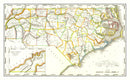 Vintage Map of North Carolina 1814