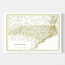 Vintage Map of North Carolina 1835