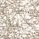 Vintage Map of North Carolina 1845