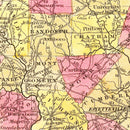 Vintage Map of North Carolina 1847