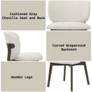 Mallin - Side Chair (Set of 2) - Gray / Walnut by HouseOfZazla