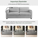 Sleeper Sofa Loveseat Sofa With Full Size Mattress, 2 USB Ports, 2 Cup Holders, 2 Side Pockets And Phone Holder by HouseOfZazla
