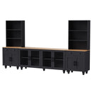 Farmhouse TV Stand With Solid Wood Gourd Shaped Legs For TVs Up To 70" by HouseOfZazla